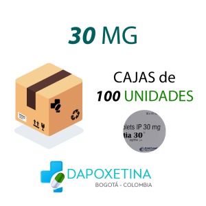 Caja Dapoxetina 30 MG 100 UNIDADES