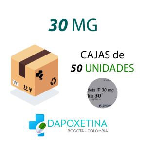 Caja Dapoxetina 30 MG 50 UNIDADES